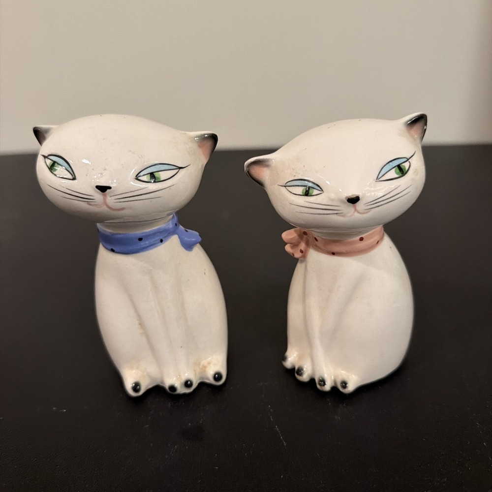 Vintage Holt Howard Cozy Kittens Cats Salt & Pepper Shaker Set 1950s MCM READ!